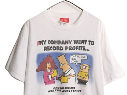 90s USA製 ジョーク キャラクター イラスト プリント 半袖 Tシャツ メンズ XL / 古着 90年代 オールド アート 大きいサイズ ヘビーウェイト