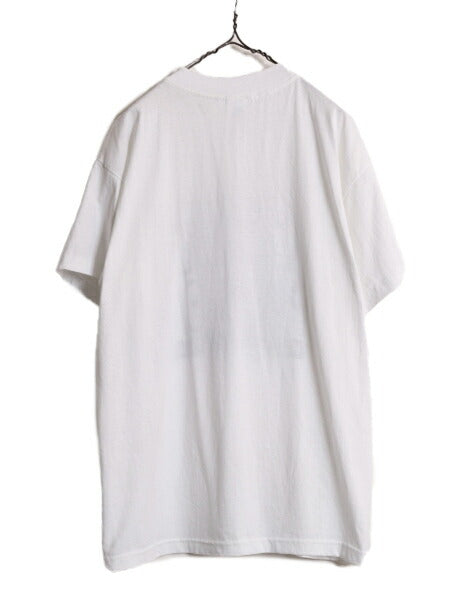 デッドストック 90s USA製 ジョーク メッセージ プリント 半袖 Tシャツ メンズ XL 90年代 オールド 大きいサイズ 白T シングルステッチ 白