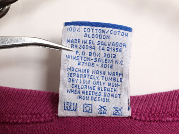 90s チャンピオン 無地 半袖 Tシャツ メンズ XL / 90年代 オールド Champion 目無し 100% コットン ヘビーウェイト 大きいサイズ パープル