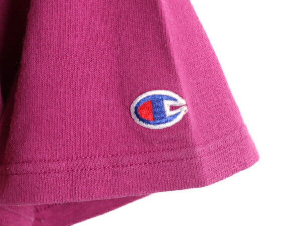 90s チャンピオン 無地 半袖 Tシャツ メンズ XL / 90年代 オールド Champion 目無し 100% コットン ヘビーウェイト 大きいサイズ パープル
