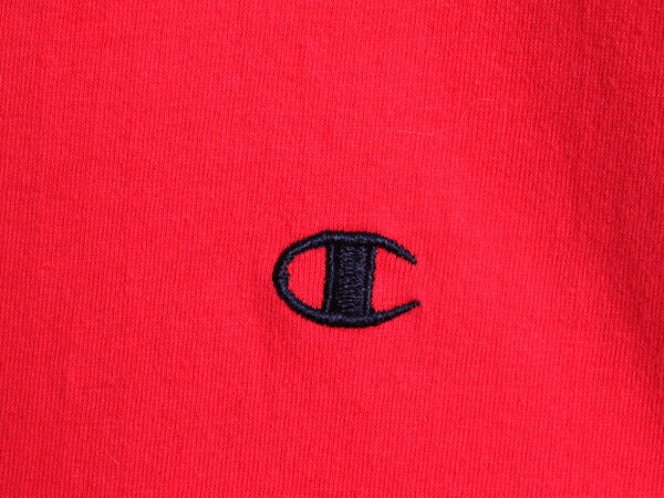 80s USA製 チャンピオン ワンポイント 半袖 Tシャツ メンズ L / 古着 80年代 ヴィンテージ 100% コットン Champion ヘビーウェイト 目付き