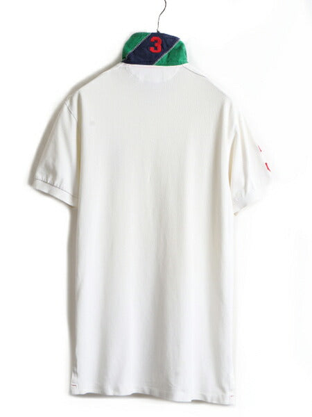 ビッグポニー 希少サイズ S ■ POLO ポロ ラルフローレン 鹿の子 半袖 ポロシャツ ( メンズ ) ラガーシャツ タイプ 半袖シャツ ラグビー 白