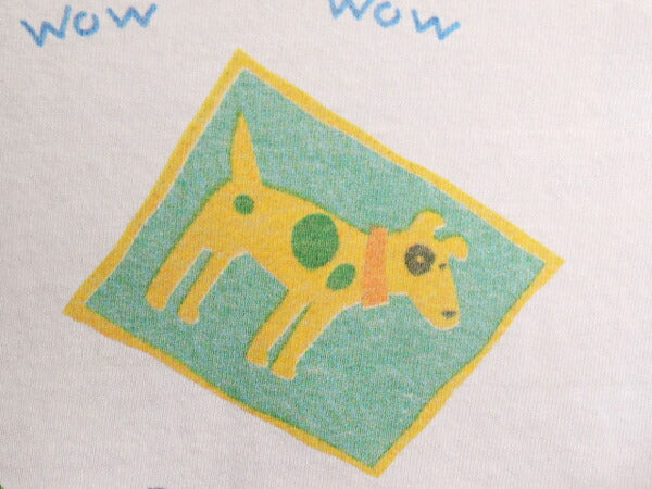 90s USA製 rel e vant products ドッグ イラスト プリント Tシャツ メンズ レディース L / 古着 90年代 オールド アニマル 犬 アート 総柄
