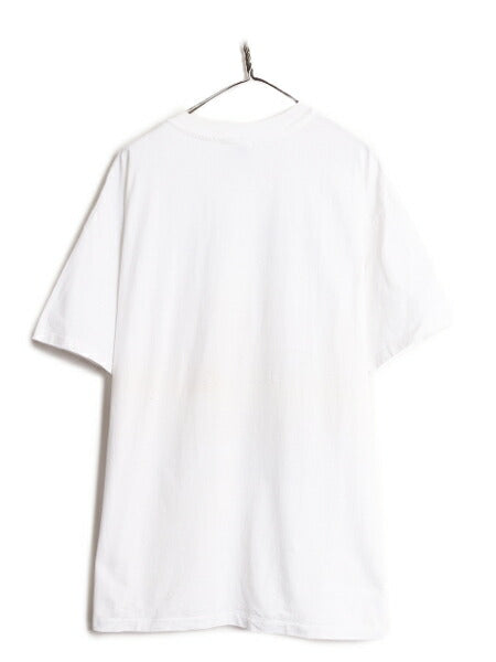 90s USA製 イーグル アート イラスト プリント 半袖 Tシャツ メンズ XL / オールド 大きいサイズ グラフィック ヘビーウェイト メッセージ