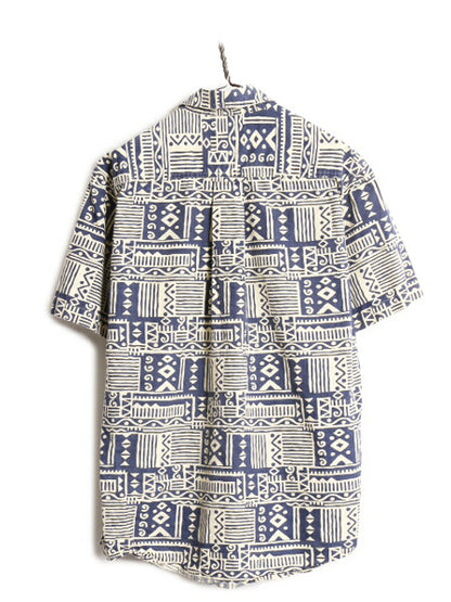 00s オービス 半袖 アロハ シャツ メンズ M / 古着 00年代 オールド ORVIS 半袖シャツ コットン 総柄 ハワイアン ポケット付き ネイティブ