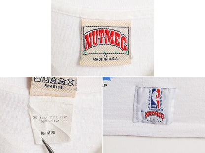 80s USA製 NBA オフィシャル オーランド マジック イラスト プリント 半袖 Tシャツ メンズ S 80年代 ヴィンテージ バスケ グラフィック 白
