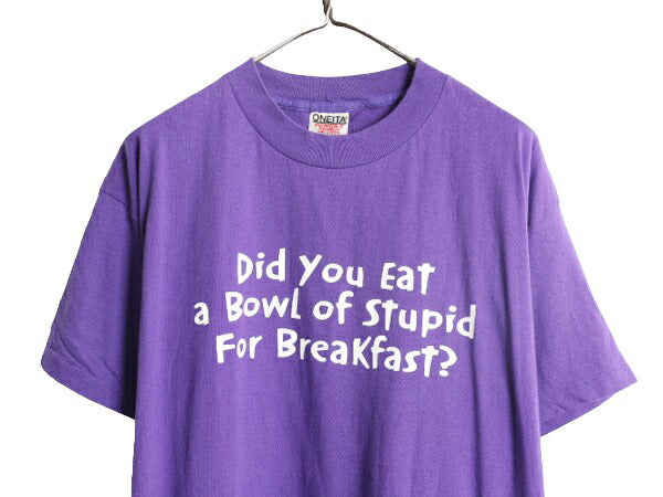 90s ジョーク メッセージ プリント 半袖 Tシャツ メンズ XL 90年代 オールド グラフィック 大きいサイズ シングルステッチ ヘビーウェイト