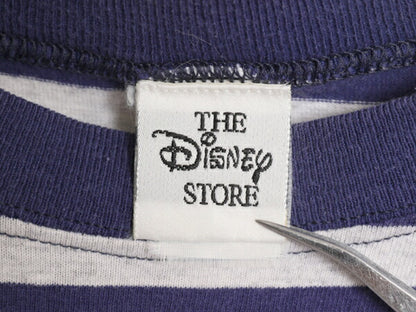 00s ディズニー オフィシャル ティガー 刺繍 ボーダー 半袖 Tシャツ メンズ XL 程 キャラクター イラスト シングルステッチ ヘビーウェイト