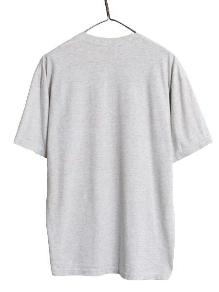 90s 00s ドッグ アート イラスト プリント Tシャツ メンズ レディース L 古着 オールド 犬 アニマル シングルステッチ グラフィック グレー