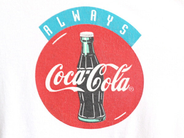 90s USA製 コカコーラ 両面 プリント 半袖 Tシャツ メンズ XL 90年代 オールド 企業 Coca Cola ヘビーウェイト シングルステッチ ホワイト