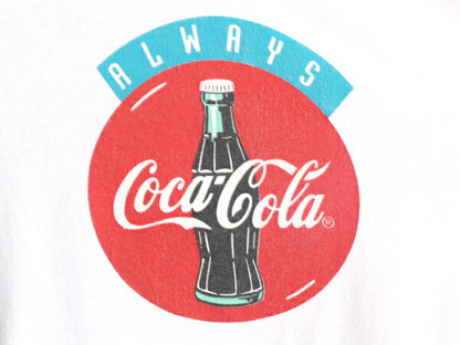90s USA製 コカコーラ 両面 プリント 半袖 Tシャツ メンズ XL 90年代 オールド 企業 Coca Cola ヘビーウェイト シングルステッチ ホワイト