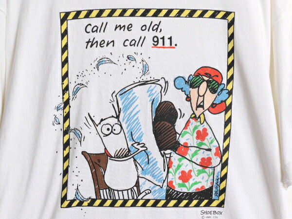 90s ジョーク キャラクター イラスト プリント Tシャツ メンズ XL 古着 90年代 オールド 当時物 メッセージ アート 大きいサイズ アニマル
