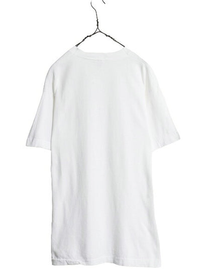 90s USA製 カレッジ プリント 半袖 Tシャツ メンズ L 古着 90年代 オールド シングルステッチ ヘビーウェイト ワンポイント アイビーリーグ