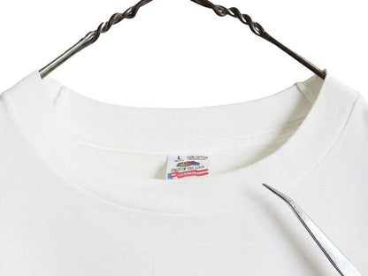 90s USA製 カレッジ プリント 半袖 Tシャツ メンズ L 古着 90年代 オールド シングルステッチ ヘビーウェイト ワンポイント アイビーリーグ