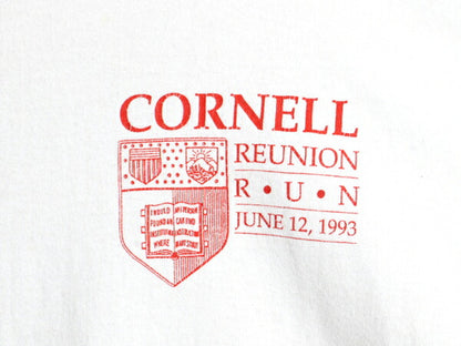 90s USA製 カレッジ プリント 半袖 Tシャツ メンズ L 古着 90年代 オールド シングルステッチ ヘビーウェイト ワンポイント アイビーリーグ