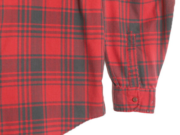 80s エルエルビーン チェック フランネル 長袖 シャツ メンズ XL / 古着 80年代 ヴィンテージ LLBean 長袖シャツ ネルシャツ 大きいサイズ