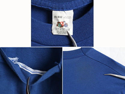 80s USA製 フルーツオブザルーム ポケット付き 無地 半袖 Tシャツ メンズ XXL / ヴィンテージ ポケT 無地T シングルステッチ 大きいサイズ