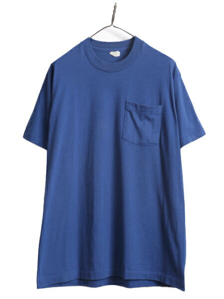 80s USA製 フルーツオブザルーム ポケット付き 無地 半袖 Tシャツ メンズ XXL / ヴィンテージ ポケT 無地T シングルステッチ 大きいサイズ
