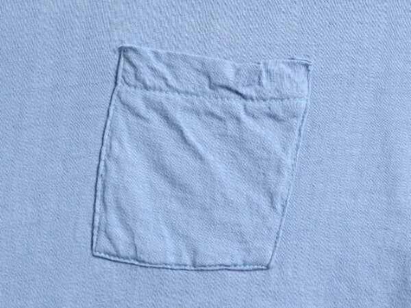 70s 80s フルーツオブザルーム ポケット付き 無地 半袖 Tシャツ メンズ XS 程/ ヴィンテージ ポケT 無地T シングルステッチ 耳付き ブルー