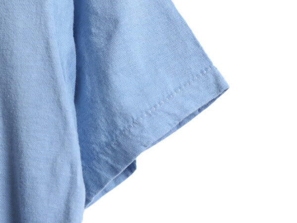 70s 80s フルーツオブザルーム ポケット付き 無地 半袖 Tシャツ メンズ XS 程/ ヴィンテージ ポケT 無地T シングルステッチ 耳付き ブルー