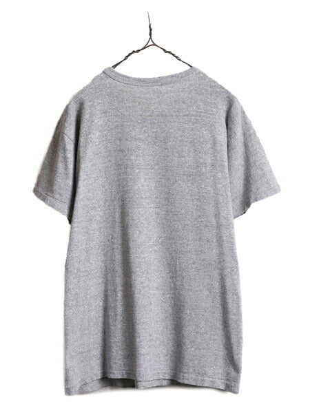 80s USA製 チャンピオン 半袖 Tシャツ メンズ L / 80年代 ヴィンテージ Champion ワンポイント 88 12 スクリプト ロゴ シングルステッチ 灰