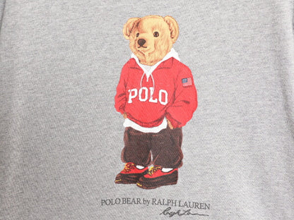 ポロベアー ポロ ラルフローレン プリント 半袖 Tシャツ メンズ レディース M / 古着 キャラクター 半袖Tシャツ シングルステッチ グレー