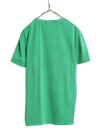 ポロ ラルフローレン ポケット付き 無地 半袖 Tシャツ メンズ M ワンポイント 無地T ポケT シングルステッチ クルーネック 半袖Tシャツ 緑