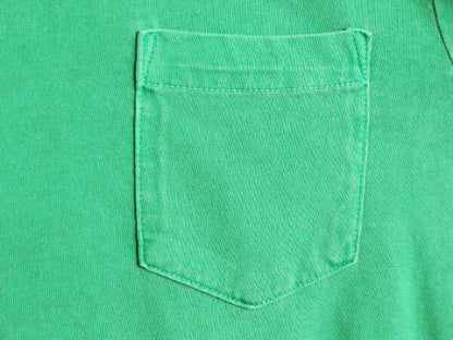 ポロ ラルフローレン ポケット付き 無地 半袖 Tシャツ メンズ M ワンポイント 無地T ポケT シングルステッチ クルーネック 半袖Tシャツ 緑