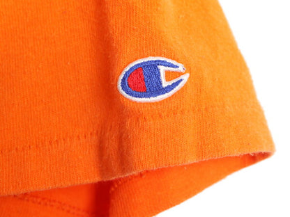 80s USA製 チャンピオン 半袖 Tシャツ メンズ M / 80年代 ヴィンテージ Champion ワンポイント スクリプト ロゴ シングルステッチ 目付き
