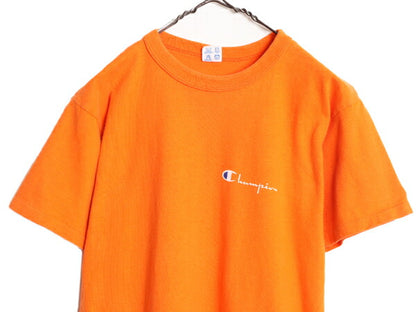 80s USA製 チャンピオン 半袖 Tシャツ メンズ M / 80年代 ヴィンテージ Champion ワンポイント スクリプト ロゴ シングルステッチ 目付き