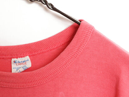 80s USA製 チャンピオン 半袖 Tシャツ メンズ L / 80年代 ヴィンテージ Champion ワンポイント スクリプト ロゴ シングルステッチ 目付き