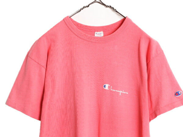 80s USA製 チャンピオン 半袖 Tシャツ メンズ L / 80年代 ヴィンテージ Champion ワンポイント スクリプト ロゴ シングルステッチ 目付き
