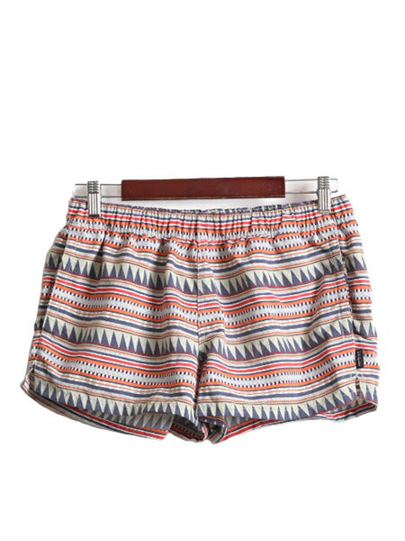 18年製 パタゴニア ベアリー バギーズ ショーツ レディース M / Patagonia ナイロン ショートパンツ 短パン スイムショーツ 水陸両用 総柄