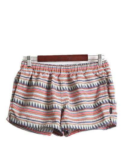 18年製 パタゴニア ベアリー バギーズ ショーツ レディース M / Patagonia ナイロン ショートパンツ 短パン スイムショーツ 水陸両用 総柄