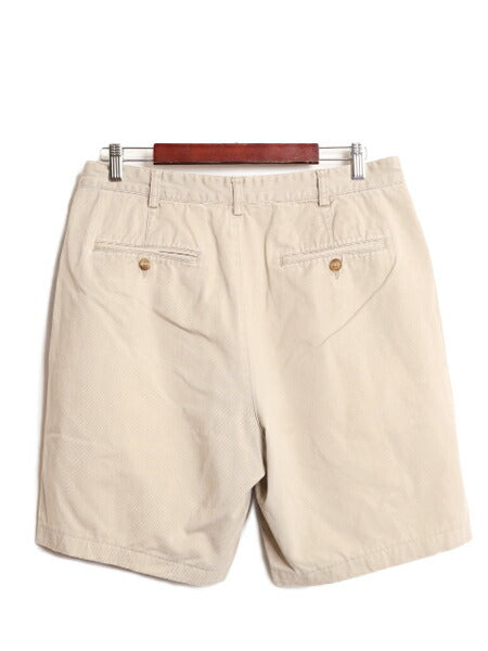 ブルックスブラザーズ コットン チノ ショートパンツ メンズ 34 32 Brooks Brothers ツータック ショーツ 短パン チノパン 半パン ベージュ