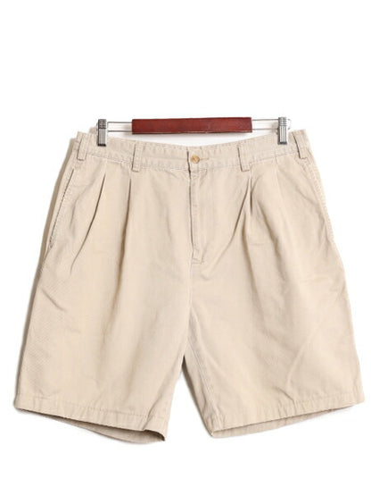 ブルックスブラザーズ コットン チノ ショートパンツ メンズ 34 32 Brooks Brothers ツータック ショーツ 短パン チノパン 半パン ベージュ