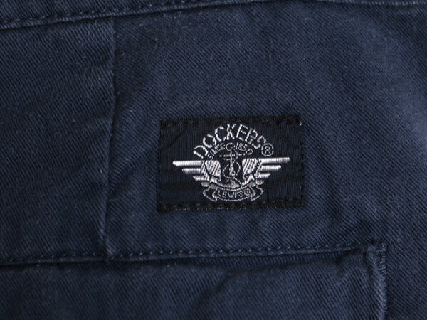90s 00s ドッカーズ リーバイス コットン ショートパンツ メンズ 34 / 古着 オールド LEVIS DOCKERS 短パン 半パン ツータック ショーツ 紺