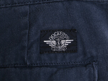 90s 00s ドッカーズ リーバイス コットン ショートパンツ メンズ 34 / 古着 オールド LEVIS DOCKERS 短パン 半パン ツータック ショーツ 紺