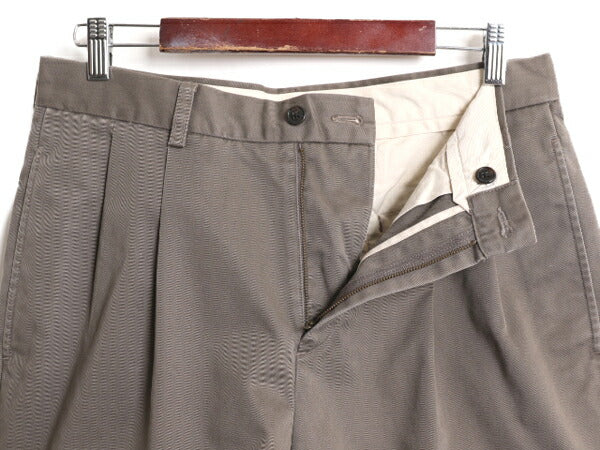 ブルックスブラザーズ コットン チノ ショートパンツ メンズ 32 / Brooks Brothers ツータック ショーツ 短パン チノパン 灰 半パン グレー