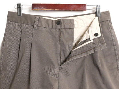ブルックスブラザーズ コットン チノ ショートパンツ メンズ 32 / Brooks Brothers ツータック ショーツ 短パン チノパン 灰 半パン グレー