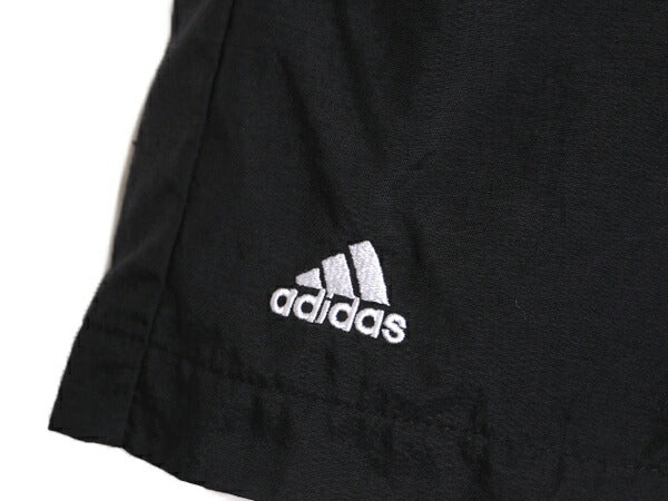 90s アディダス ナイロン ショートパンツ メンズ L / 古着 90年代 オールド ADIDAS 短パン 半パン ショーツ ブラック 3ライン ハーフパンツ