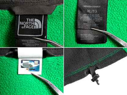 大きいサイズ XL ■ ノースフェイス 2トーン フリース ジャケット メンズ / 古着 The North Face アウトドア ブルゾン ジャンパー 濃灰 緑