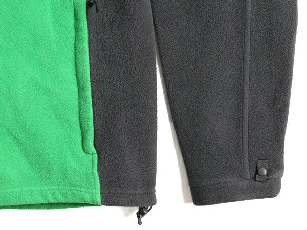 大きいサイズ XL ■ ノースフェイス 2トーン フリース ジャケット メンズ / 古着 The North Face アウトドア ブルゾン ジャンパー 濃灰 緑