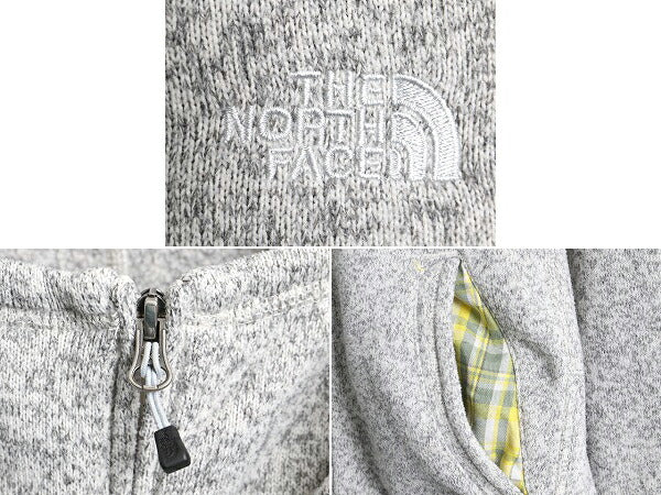 ■ ノースフェイス セーター フリース ジャケット ( レディース M ) 古着 The North face アウトドア ジャンパー ブルゾン 裏ボア パイル