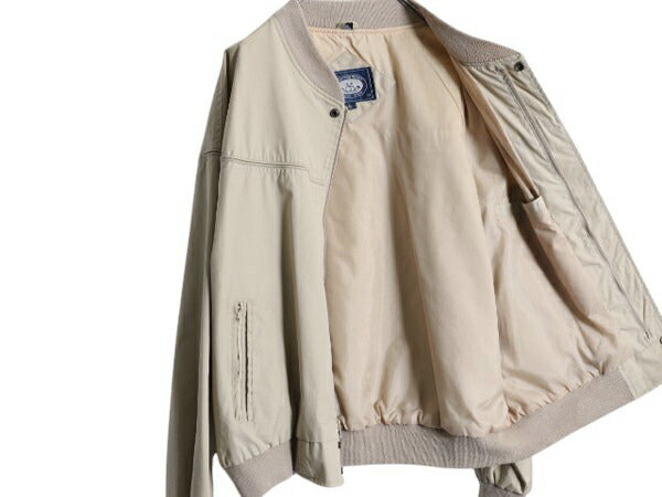 80s KNIGHTSBRIDGE ダービー ジャケット メンズ XL 古着 ヴィンテージ フルジップ カップショルダー スイングトップ 大きいサイズ ブルゾン