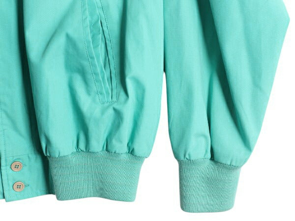 90s Peter England ダービー ジャケット メンズ XL 古着 オールド フルジップ カップショルダー スイングトップ ブルゾン 大きいサイズ 緑
