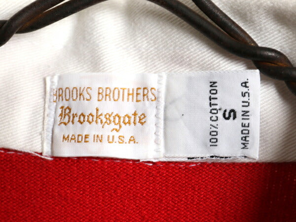 70s USA製 ブルックスブラザーズ ボーダー 長袖 ラガーシャツ メンズ S 70年代 ヴィンテージ BrooksGate ラグビー 長袖シャツ マルチカラー