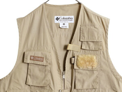 00s コロンビア フィッシング ベスト メンズ L XL / Columbia オールド 大きいサイズ フルジップ ハンティング サファリ アウトドア 重ね着