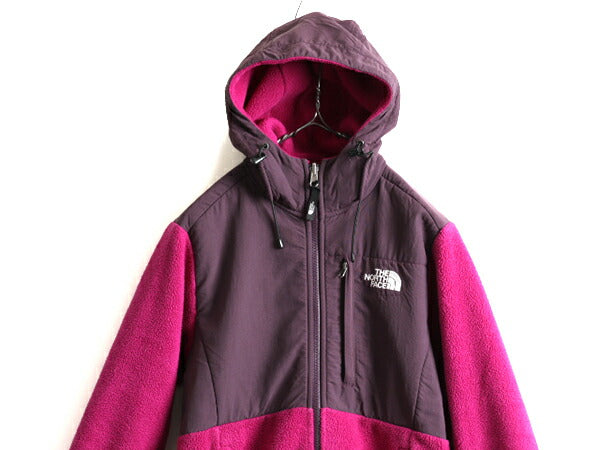希少サイズ S ■ ノースフェイス フード付き デナリ ジャケット レディース / 古着 The North Face ブルゾン ジャンパー フリース パーカー