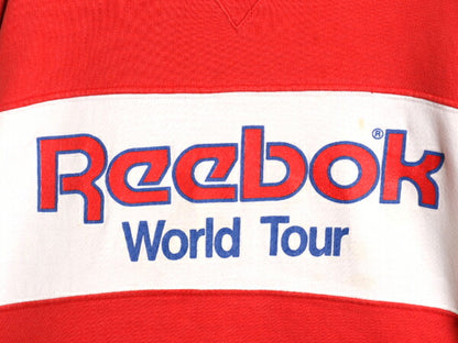 80s USA製 リーボック プリント スウェット メンズ M 小さめ S ヴィンテージ Reebok オリンピック トレーナー 裏起毛 ヘビーウェイト 前V